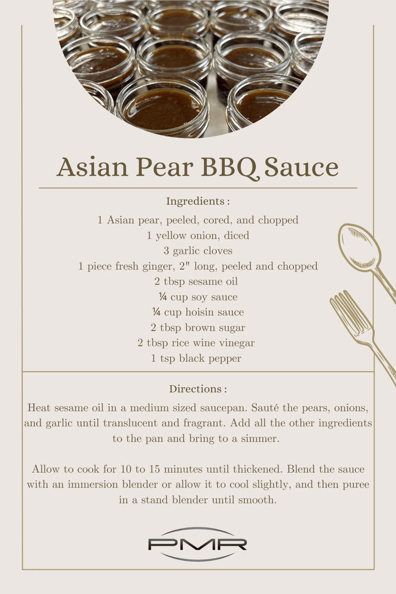 Asian Pear BBQ Sauce recipe card