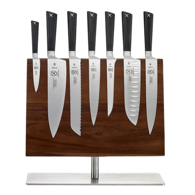 mercer culinary knives of a knife rack